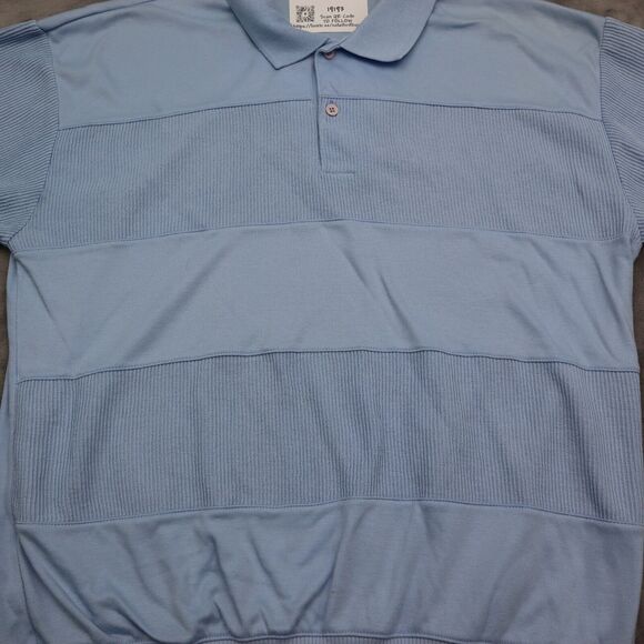 Envoy Shirt Mens XL Blue Plain Chest Button Short Sleeve Casual Collared Top - Picture 11 of 16